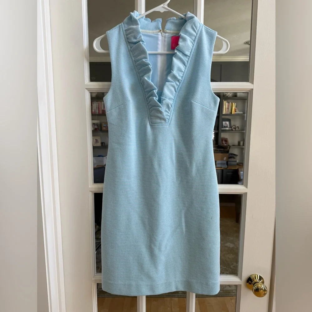 Lily Pulitzer Tisbury Shift Dress in Aqua Blue - Size XS - Picture 3 of 6